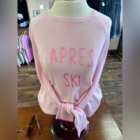 NEW Golden Sun 100% Cashmere Crew Après Ski Pink Small Medium Sweater Women’s 21 - Picture 2 of 8
